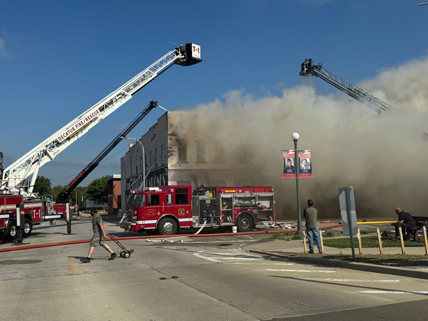 Fire in Lincoln, Illinois